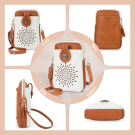 APHISON Mini Cell Phone Purse, Leather Small Crossbody Bags for Women, Lightweight Cute Purses