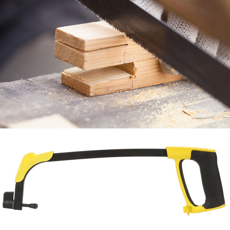 High Quality Stainless Steel Hacksaw Frame with Rubber Plastic Handle