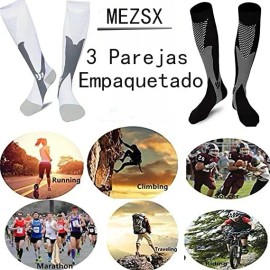 3par Medias Calcetas Compresión Deportiva Alivia Varices