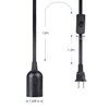 Cable Matters 2-Pack Plug in Hanging Light Cord with Switch