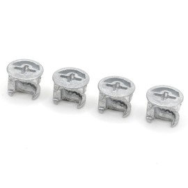 ReplacementScrews Eccentric Cam Locks Compatible with IKEA 103114 (Kullen, Alex, MICKE) Case with Flange - 12mm x 10mm - Zinc Alloy (Pack of 4)