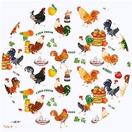 Andreas Silicone TR-GGFF Farm Fresh Non-Slip 8" Trivet/Pot Holder/Hot Pad, 100% Cotton, Dishwasher Safe, Hot Dishes, Protect Hair Iron, Safe up to 600°F