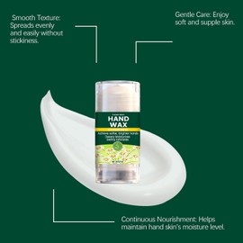 Crema de cera de manos con manzanilla, hidratante intensiva para secas y agrietadas, fórmulas no grasas de rápida absorción, cuidado nutritivo y suavizante de manos, loción hidratante (PCS4)