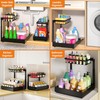 CAWIU Expandable Under Sink Organizer and Storage, 2-Tier Adjustable Pull-Out