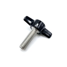 5/16" x 1" Thumb Screw T Bolts with Black Plastic Butterfly Clamping Tee Wing Knob Stainless Steel Standard 5/16"-18 Coarse Thread (Pack Size: 4 Bolts)