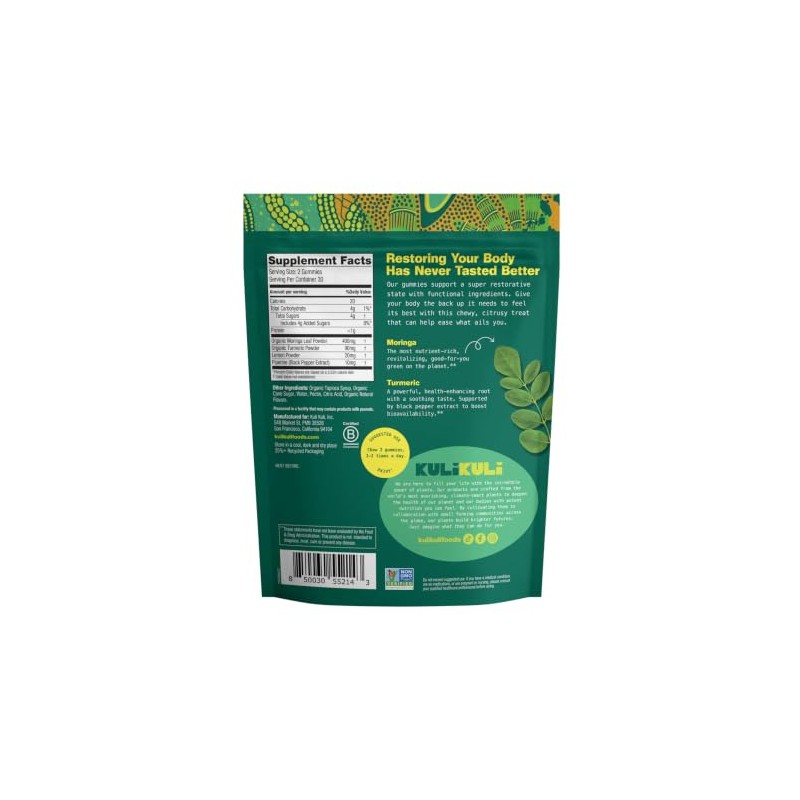 KULI KULI Supergomitas de cúrcuma, 60 unidades