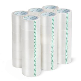 MJUNM 36 Rolls Clear Packing Tape, 2.7mil, Packaging Tape for Moving Boxes, Shipping, Office and Storage, Commercial Grade Carton Sealing Adhesive Industrial Tape, 2" x 65 Yards, 3 inch Core