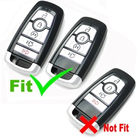 2Pcs Coolbestda Rubber Key Fob Protector Case Holder Cover Skin Jacket for 2018 2019 2020 2021 2022 2023 2024 Ford Bronco Mustang Fusion Raptor F250 F350 F450 F550 Edge Explorer Expedition
