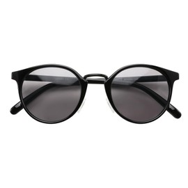 Feisedy B1172 Sunglasses, Women's, Men's, UV400, UV Protection, Stylish, Lightweight, Color Lens, Driving, Work, Fashionable, Unisex, Intellectual, Light Grey Lens