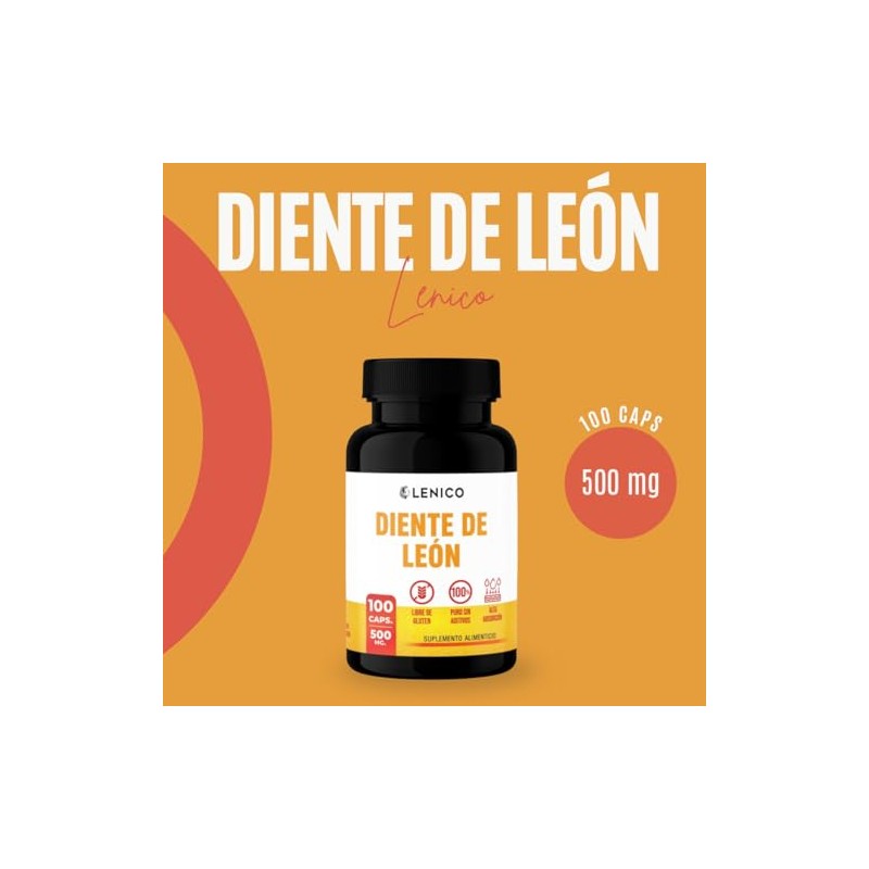 Diente de León 500 mg | Suplemento Alimenticio en Cápsulas