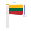 25 Packs Small Lithuania Flags on Handheld Stick，Miniature Lithuanian Flag