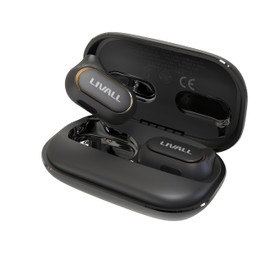 LIVALL LTS21 Pro - Open-Ear Headphones - Air Conduction Detachable Wireless Sport Earphones for Workouts and Running Built-in Mic for Music, Phone Call, Lightweight Safer and Comfort (Space Black)