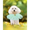 BIPY Green Dog Tutu Collar with Bell Neck Accessories for