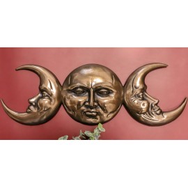 Ebros Triple Goddess Moon Mother Maiden Crone Hanging Wall Decor Plaque 15.25"H