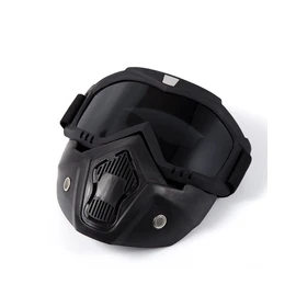 evomosa Motorcycle Mask Goggles Detachable Windproof Eyewear Protect for Men and Women Motorcycle Goggles (Black Lens)