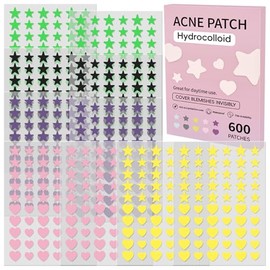 600 parches para acne en formas divertidas, reducen rojez e inflamación de granos, absorben secreción, para todo tipo de pieles