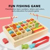 Wooden Magnetic Fishing Game Safe Letters Cognition Preschool Gift for