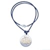 Serenity Prayer Medallion Leather Necklace
