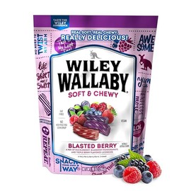 Wiley Wallaby 10 Ounce Blasted Berry Gourmet Australian Style Soft & Chewy Licorice Candy Twists