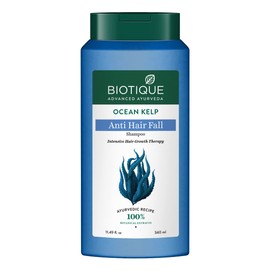Biotique Ocean Kelp Anti Hairfall Shampoo | Intensive Hair Growth Therapy| Anti Hairfall Shampoo that Maintains Shine |100% Botanical Extracts | Suitable for All Hair Types |340ml