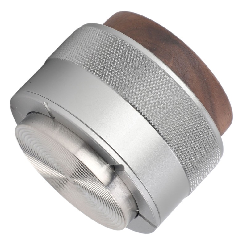 Coffee Distributor Tamper Constant Pressure 304 Stainless Steel Wood Handle
