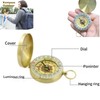 Outdoor Portable Compass Pocket Compass with Luminous Numbers for Campin