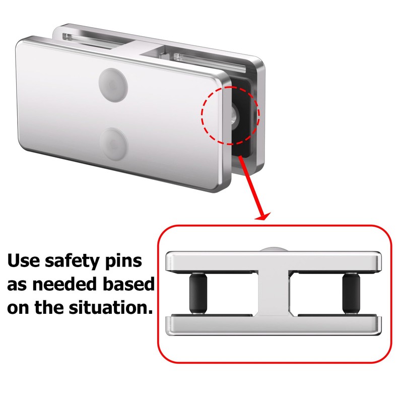 Railing Glass Clamp, 4 Pack Stainless Steel 304 Adjustable 180°