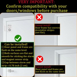 Door Alarms with Delay When Left Open 130db Window Break Sliding Siren Vibration Detect Sensor for Home, Apartment Security. Keypad Intruder Burglar Entry Alert. Pool Alarm for Kids Safety 1 Pack