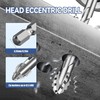 6 Pcs Four-Flute Sawtooth Eccentric Twist Drill Bit, Concrete and