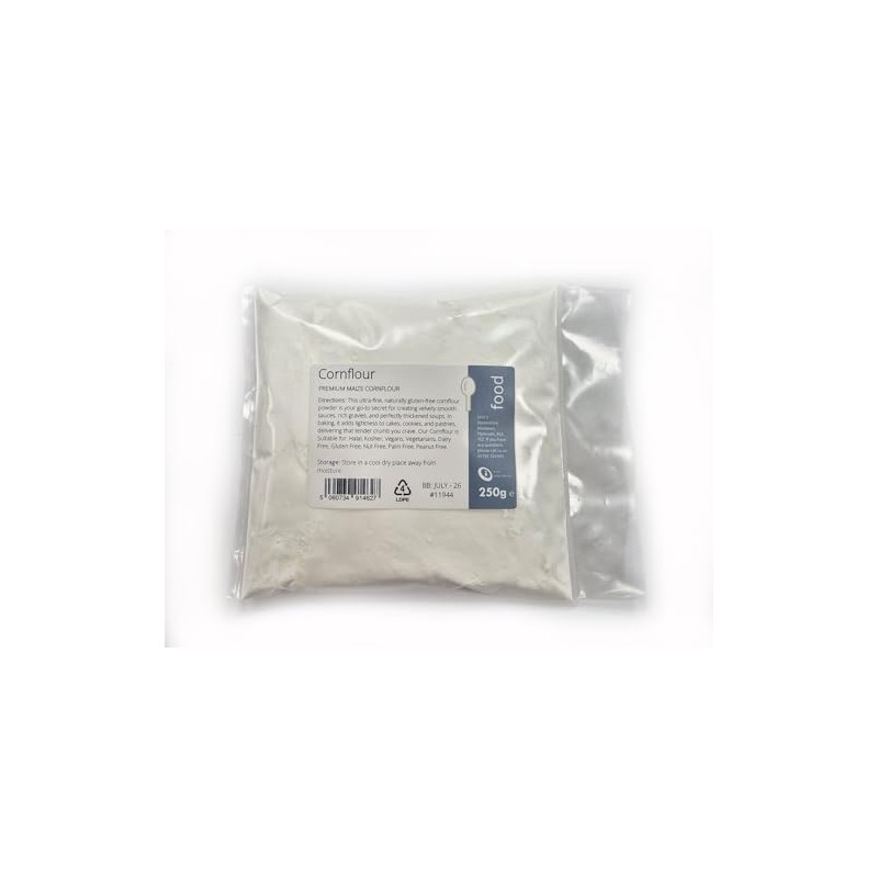 Premium Maize Cornflour 250g, Ultra-Fine, Gluten-Free Thickening Powder