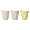 Rice Melamine Mugs Set of 3 9 cm High with