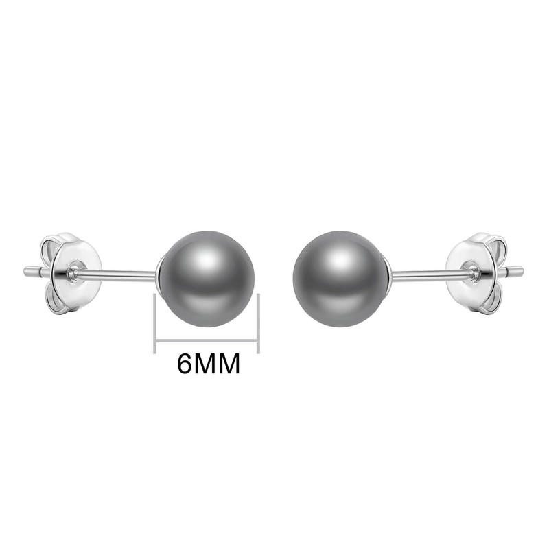Philip Jones Grey Shell Pearl Earrings