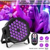 Blacklight 72W 36 LED UV Stage Light by IR Remote