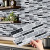 Marble Pattern Wall Sticker, 12/24/48pcs Self Adhesive Peel & Stick