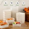 Maxdot 50 Pack Disposable Kraft Paper Bowls with PP Lids