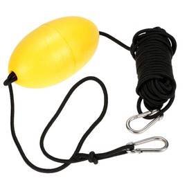 XINZY 1pc Kayak Drift Anchor Tow Rope Tow Line 9.1m / 30ft Long Nylon Rope Stainless Steel Clips Kayak Accessory, Yellow