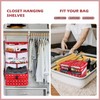 Surblue Wardrobe Organizer Hanging 3 Tier Foldable Washable Oxford Fabric