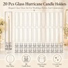 20 Pack Glass Hurricane Candle Holders, 11.8 in Clear Taper