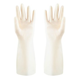 Discoball 2 Pairs Rubber Gloves with Flocked Lining for Kitchen Cleaning, Gardening, Household Duties, Latex Free Reusable Gloves