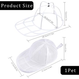 Cap Washer for Baseball Caps, Cap Washer for Washing Machine, Cap Washing Machine Shape for Baseball Caps, Cap Washer, Baseball Cap Washing Rack, Cap Buddy for Washing Machines and Dishwashers 1 Piece