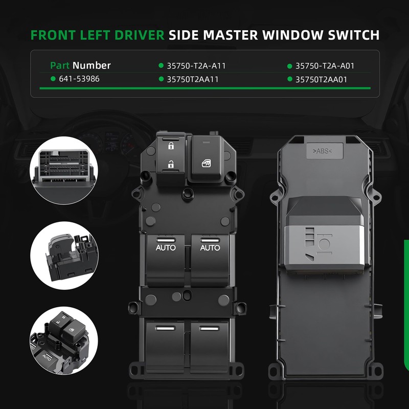 Front Left Driver Side Master Window Switch for Honda Accord