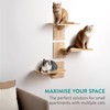 Navaris Cat Accessories Wall - Mounted Cat Tree with 3