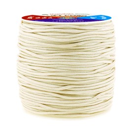 Mandala Crafts 2mm Egg Shell Blind Strings Lift Shade Cord - 109 Yards Braided Nylon Cord for Roman Shades, Curtain String, and Blinds Repair or Replacement