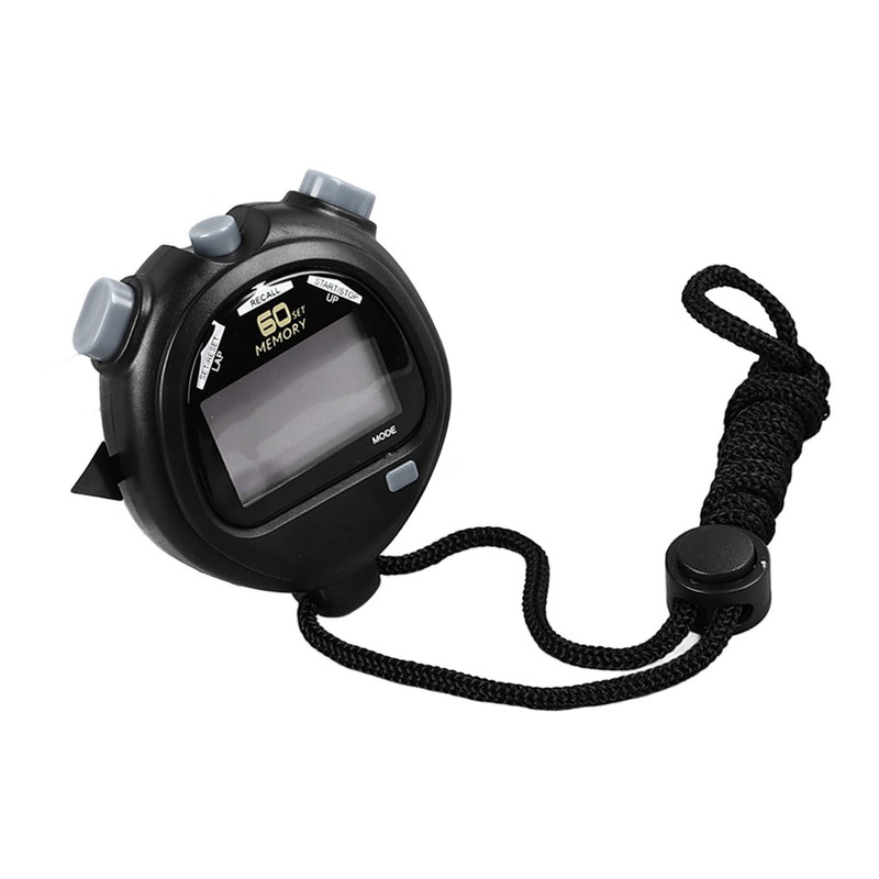 Stopwatch Timer 3 Rows and 60 Channels Larger Display Black
