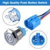 DMWD 2PCS 22mm Latching Push Button Switch 12V-24V On/Off 1NO