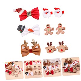 WOONEKY Xmas Hair Clips for Girls Girls Hair Clips 9pcs Christmas Themed Barrettes Glitter