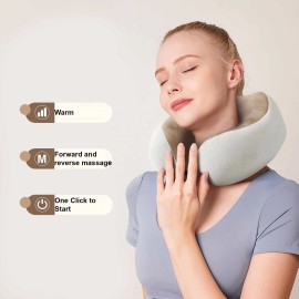 Electric Cervical Vertebra Massage Pillow for Sports Fatigue Relief Type-C Cordless DesignColor: Yellow, Size: ONE SIZE
