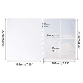 Mogoostry Clear Discbound Album Sheet Protectors 8 Discs 3 x 4 Inch 4 Pockets Inner Page Plastic Protective Sleeves Organizer