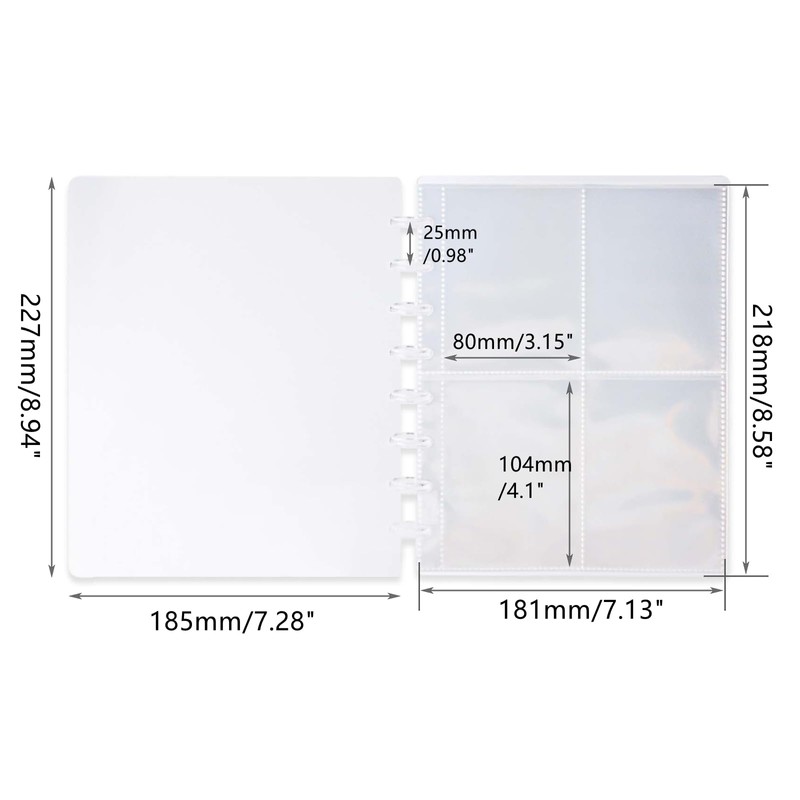 Mogoostry Clear Discbound Album Sheet Protectors 8 Discs 3 x