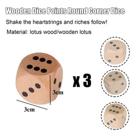 Wooden Cube Large - Large Cube - Play Cube Large - 30 mm - Wooden Dice (Pack of 3)